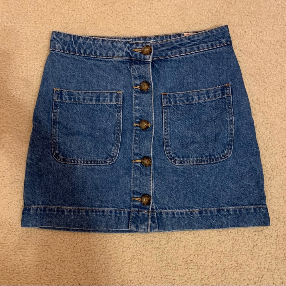 Denim Button Up Skirt from Free People